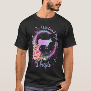 Koe Ik hou van koeien & misschien vind ik 3 mensen T-shirt