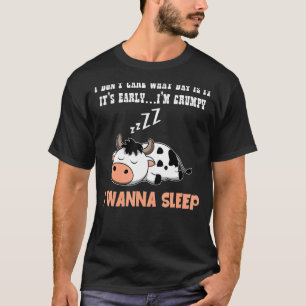Koe Ik Maak Me Niet Druk Over De Dag Ik Wil Slapen T-shirt