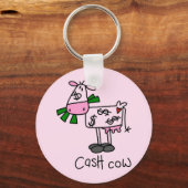 Koe in contanten Tshirts en cadeaus Sleutelhanger (Voorkant)