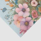 Koe in de bloementuin tissuepapier (Detail)