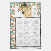 Koe in de wei 2025 Kalender Theedoek (Verticaal)