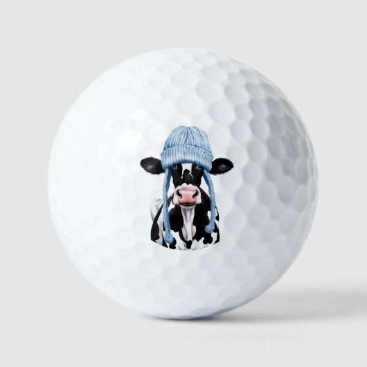 Koe in een pet. golfballen (Voorkant)