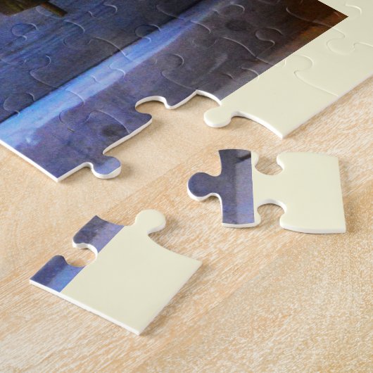 Koe in een schuur legpuzzel (Zijkant)