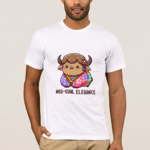 Koe in Elegantie in Hoogland T-shirt