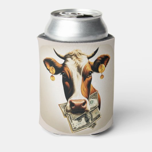 Koe in geld blikjeskoeler (Blikje Achterkant)