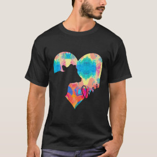 Koe in hart Koeien houden van Schilderen T-shirt