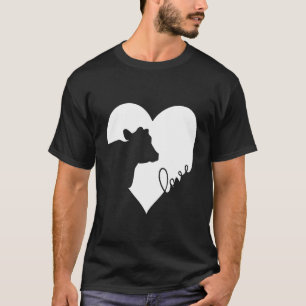 Koe in Hart Koeien Liefde T-shirt