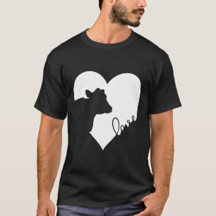 Koe in Hart Koeien Liefde T-shirt