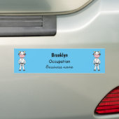 Koe in kung fu suit cartoon bumpersticker (Op auto)