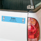Koe in kung fu suit cartoon bumpersticker (Op Truck)
