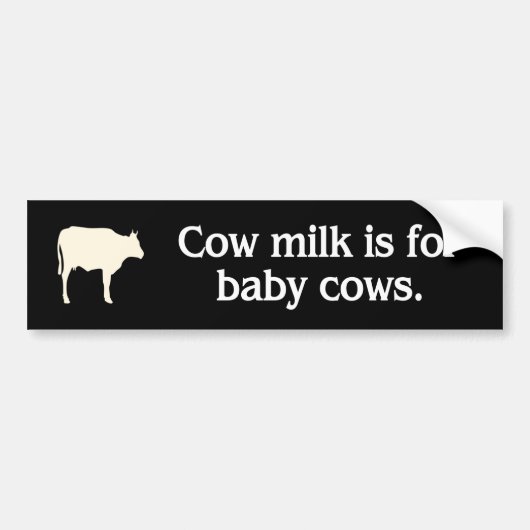 koe is melk voor baby vegan bumpersticker (Voorkant)