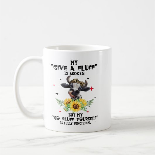 Koe kan een flits geven is gebroken maar ik ga je  koffiemok (Links)