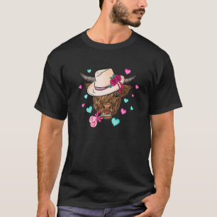 Koe Kandij Rozen Bloemen Hoed Vintage Hartjes Vale T-shirt
