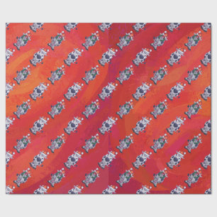 Koe kerst cadeaupapier