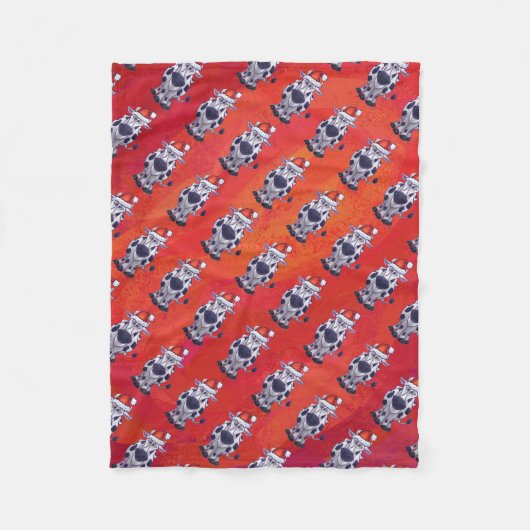 Koe kerst fleece deken (Voorkant)