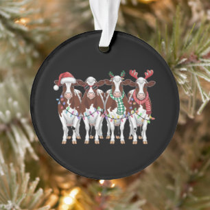 Koe Kerst Koe Liefhebber Cadeau Vakantie Boerderij Ornament