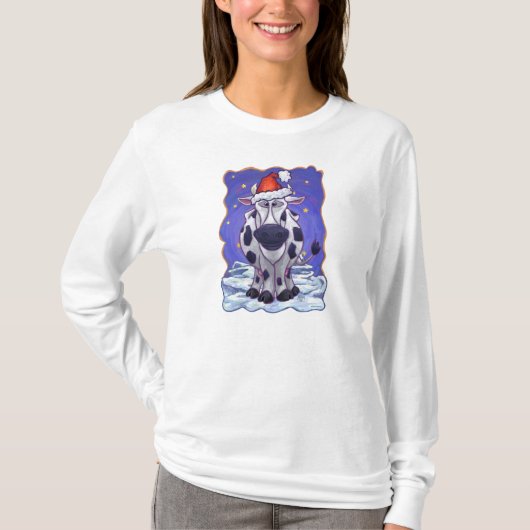 Koe kerst t-shirt (Voorkant)