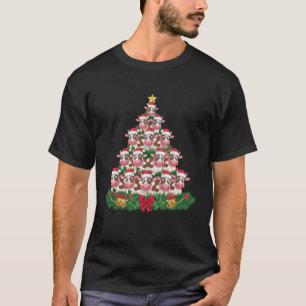 Koe Kerstboom Grappige Koe Liefhebber Koe Kerstmis T-shirt