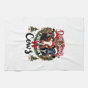 Koe Kerstdag Beste Sinterklaas Ik Wil Alleen Koeie Theedoek