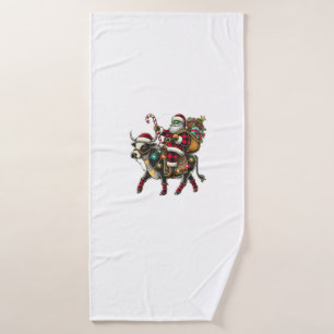 Koe Kerstman Hoed Buffalo Plaid Xmas Koe Lov Badhanddoek
