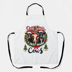 Koe Kerstmis Beste Kerstman Ik Wil Alleen Koeien G Schort