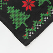 Koe Kerstmis  Fleece Deken (Hoek)