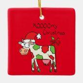 Koe Kerstmis Kinder Keramisch Ornament (Voorkant)