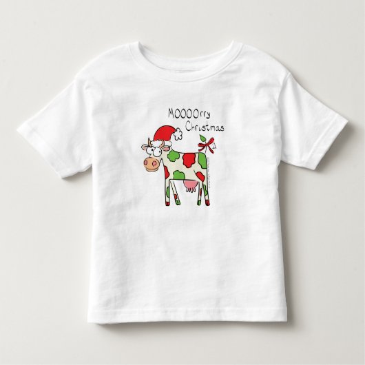 Koe Kerstmis Kinder Shirts (Voorkant)