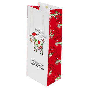 Koe Kerstmis Kinder Wijn Cadeautas