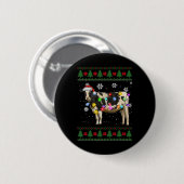 Koe Kerstmis Ronde Button 5,7 Cm (Voorkant /achterkant)