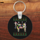 Koe kerstmis sleutelhanger (Voorkant)