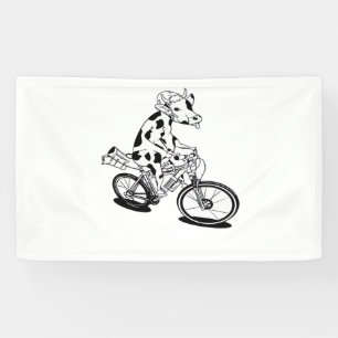 Koe kerstverlichting lelijk kerstontwerp Grappig Spandoek