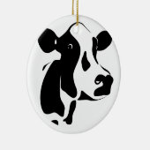 Koe kerstversiering keramisch ornament (Rechts)