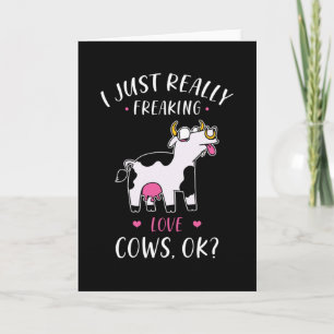 Koe Koeien houden van Funny Sayings Crazy Kaart
