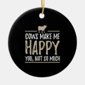 Koe koeien vee keramisch ornament (Voorkant)