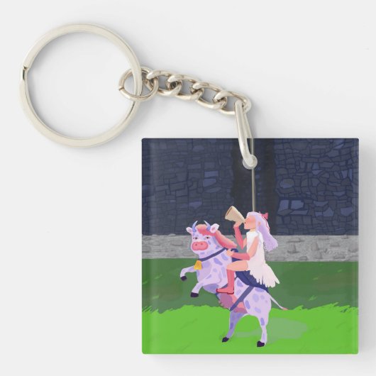 Koe krijger sleutelhanger (voorkant)