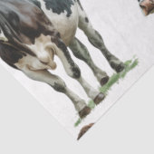 Koe Land Zwart-wit Vlekken Tissuepapier (Detail)