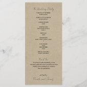 Koe Love Brown Cream Country Wedding Programma (Achterkant)