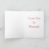 Koe Love Feestdagen Kaart (Binnen)