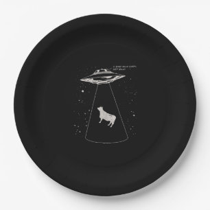 Koe Lovers   Funny Koe Milk UFO Flying Saucer Papieren Bordje