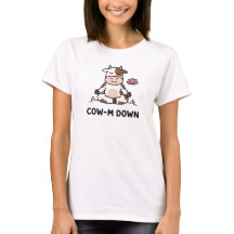 Koe-m Af Grappige Yoga Koe T-Shirt Mooie Meditatie