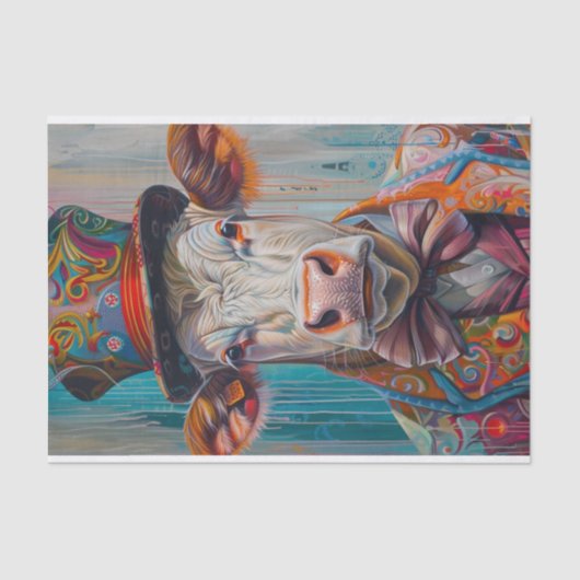 Koe manie2 tissuepapier (Voorkant)