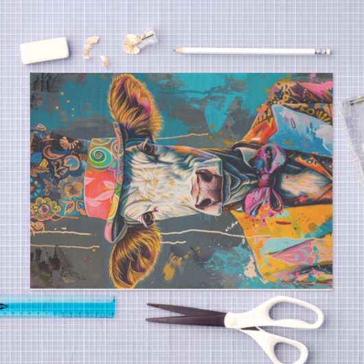 Koe manie8 tissuepapier (Craft)