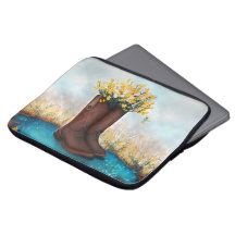 Koe meisjeslaarzen vol met gele bloemen