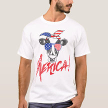 Koe Merica Funny I Love America Vierde van juli