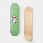 Koe met baby flesje cartoon skateboard (Voorkant)