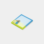 Koe met bord post-it® notes (Schuin)