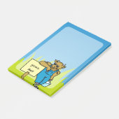 Koe met bord post-it® notes (Schuin)