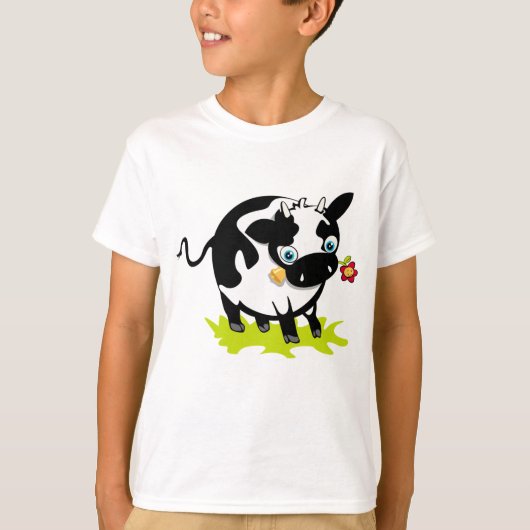 Koe met een ventilator t-shirt (Voorkant)