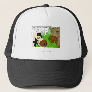 Koe met PMS? Grappige ingelijste print Trucker Pet